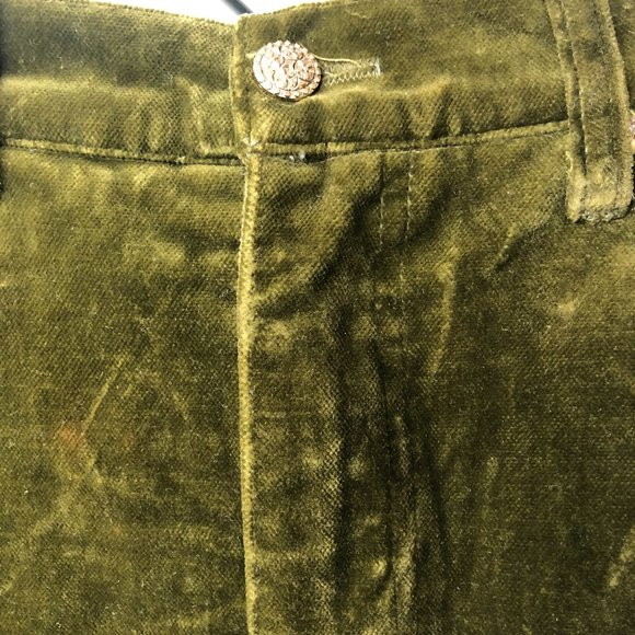 Green Velvet High-Waisted Skirt Italian - Picture 5 of 7